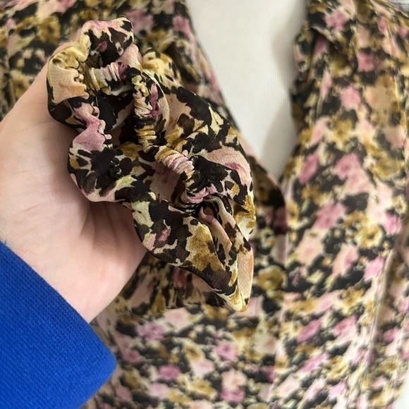 MANGO floor length sheer floral button down dress size 6 - Picture 8 of 11